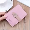 Short PU Zip Wallet and Card Holder Pink color SKU reference