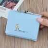 Metal Deer Trifold PU Coin Wallet Blue color SKU reference