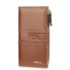 Long PU Clutch Wallet with Multi-Card Storage Brown color SKU reference