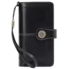 Full-Grain Leather Long Wallet with ID Window Color reference 03 color SKU reference