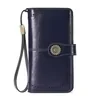 Full-Grain Leather Long Wallet with ID Window Color reference 07 color SKU reference