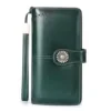Full-Grain Leather Long Wallet with ID Window Color reference 11 color SKU reference