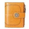Oil-Wax Carved Leather Short Zip Wallet Color reference 13 color SKU reference