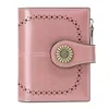Oil-Wax Carved Leather Short Zip Wallet Color reference 15 color SKU reference