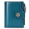 Short Genuine-Leather Bifold Wallet with Multi-Card Storage Color reference 04 color SKU reference