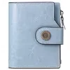 Short Genuine-Leather Bifold Wallet with Multi-Card Storage Color reference 10 color SKU reference