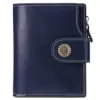 Short Genuine-Leather Bifold Wallet with Multi-Card Storage Color reference 11 color SKU reference