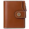 Short Genuine-Leather Bifold Wallet with Multi-Card Storage Color reference 14 color SKU reference