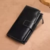 Genuine Leather Long-Zip Bifold Card Wallet Color reference 01 color SKU reference