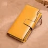 Genuine Leather Long-Zip Bifold Card Wallet Color reference 02 color SKU reference