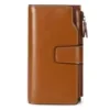 Genuine Leather Long-Zip Bifold Card Wallet Color reference 07 color SKU reference