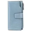 Genuine Leather Long-Zip Bifold Card Wallet Color reference 08 color SKU reference