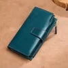 Genuine Leather Long-Zip Bifold Card Wallet Color reference 10 color SKU reference