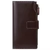 Genuine Leather Long-Zip Bifold Card Wallet Color reference 17 color SKU reference