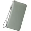 Long Zip Wallet with Wrist Strap in 15 Colors Grey color SKU reference