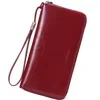 Long Zip Wallet with Wrist Strap in 15 Colors Red color SKU reference