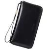 Long Zip Wallet with Wrist Strap in 15 Colors Black 2 color SKU reference