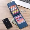 Long Zip Wallet with Multi-Card Storage Red color SKU reference