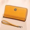 Double-Zip Long Wallet with Wrist Handle Red color SKU reference