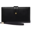 Three-Fold Long Wallet with Multi-Card Storage Black color SKU reference