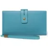 Three-Fold Long Wallet with Multi-Card Storage Lake Blue color SKU reference