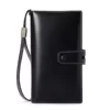 Three-Fold Long Wallet with Multi-Card Storage Red color SKU reference