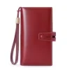 Three-Fold Long Wallet with Multi-Card Storage Midnight Black color SKU reference