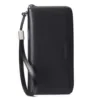 Lychee-Grain Long Wallet with Chain Carry Detail Khaki color SKU reference