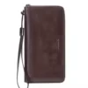 Lychee-Grain Long Wallet with Chain Carry Detail Brown color SKU reference