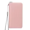 Lychee-Grain Long Wallet with Chain Carry Detail Light Pink color SKU reference