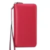Lychee-Grain Long Wallet with Chain Carry Detail Big Red color SKU reference
