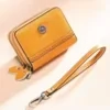 Compact Double-Zip Wallet with Wrist Handle Blue color SKU reference