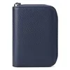 Cowhide Zip Wallet with RFID-Blocking Card Storage Red color SKU reference