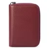 Cowhide Zip Wallet with RFID-Blocking Card Storage Dark Blue color SKU reference