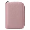 Cowhide Zip Wallet with RFID-Blocking Card Storage Light Grey color SKU reference