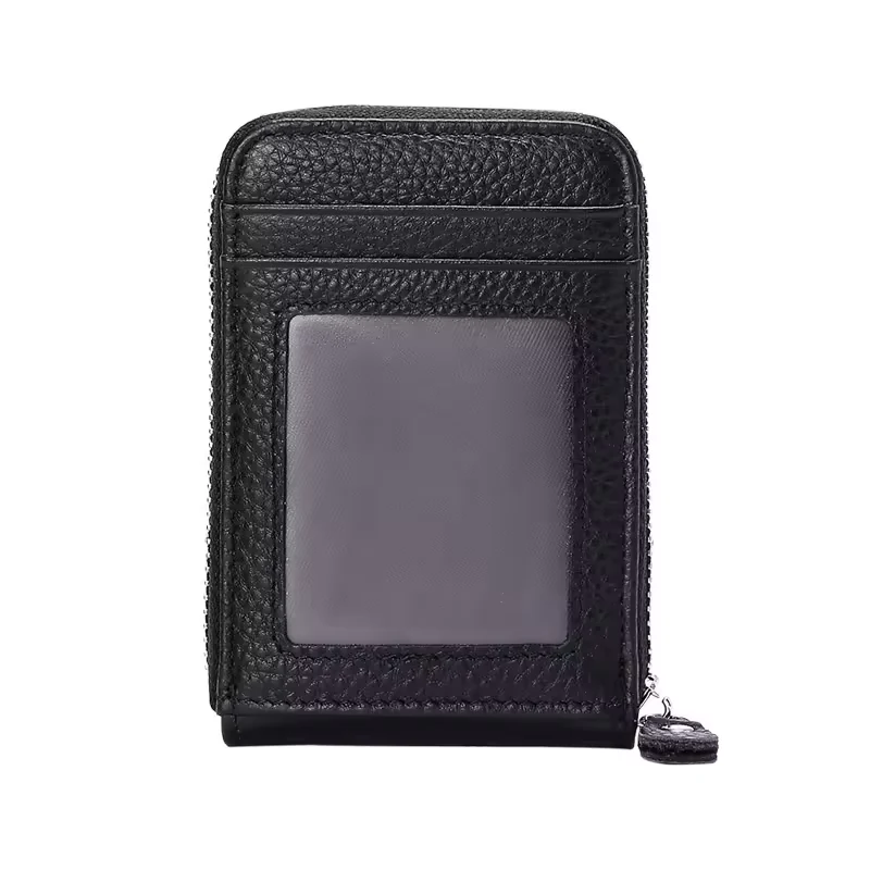 Genuine Leather Accordion Wallet with ID Window product reference image