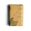 PU Map-Print Passport Holder and Wallet Brown color SKU reference
