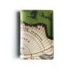 PU Map-Print Passport Holder and Wallet Green color SKU reference