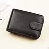 Genuine Leather Short Wallet with ID Window Color reference 04 color SKU reference