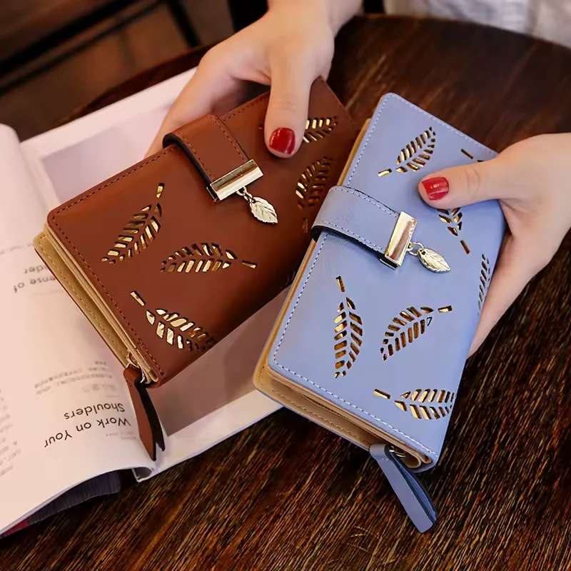PU Wallet with Gold Leaf Cutout Detail product reference image