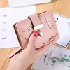 Vintage PU Wallet with Gold Leaf Detail Pink color SKU reference