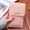 Clear-Touch Window Cellphone Crossbody Pouch Pink color SKU reference