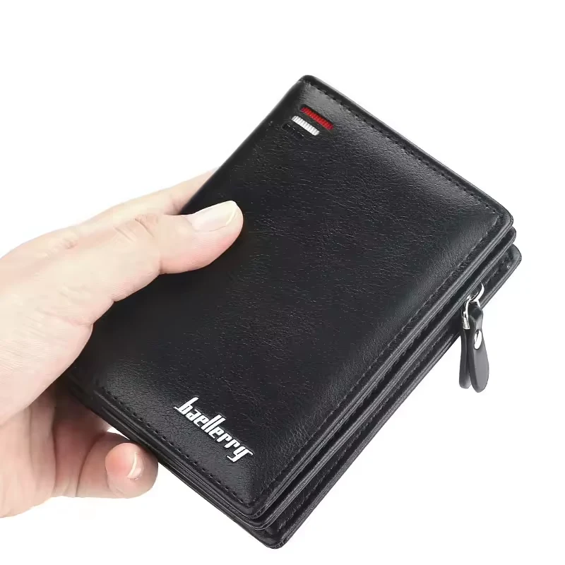 Compact PU Bifold Wallet with Coin Pocket product reference image