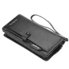 Long PU Men's Wallet with ID Window Black color SKU reference