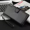 Vertical PU Phone Wallet with Zip Card Slots Black color SKU reference