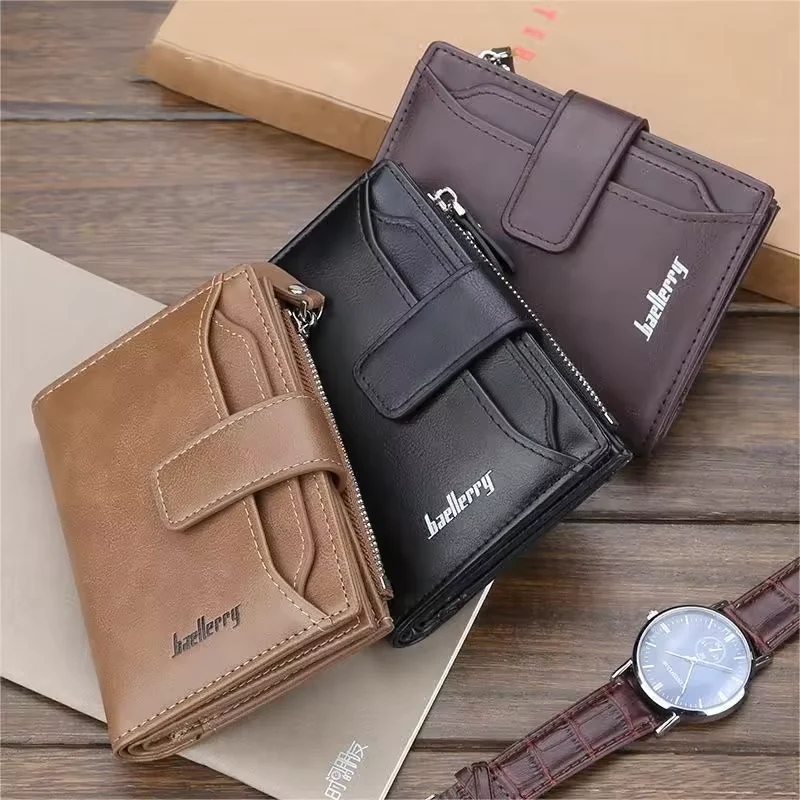Compact PU Bifold Wallet with Multiple Card Slots product reference image