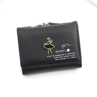 Trifold PU Short Wallet with Multiple Color References Black · Style 01 color SKU reference