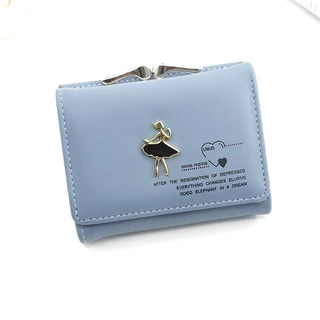 Trifold PU Short Wallet with Multiple Color References Blue · Style 01 color SKU reference
