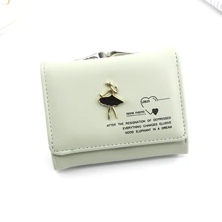 Trifold PU Short Wallet with Multiple Color References Green · Style 01 color SKU reference