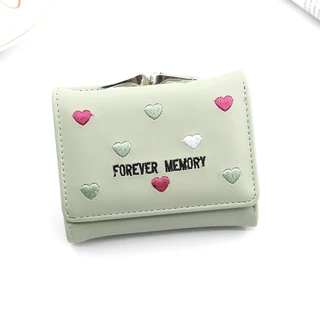 Trifold PU Short Wallet with Multiple Color References Green · Style 02 color SKU reference